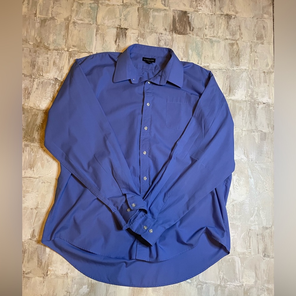 Men’s Lands End XL blue long sleeve button down